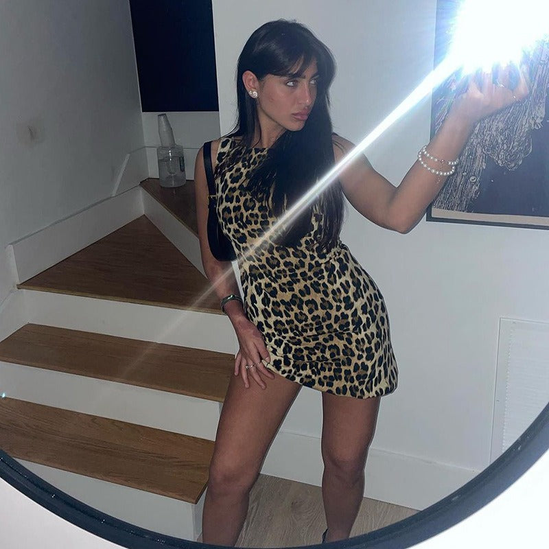 Chloe Leopard Mini Dress