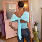 Lyla Tie-Front Ruched Top