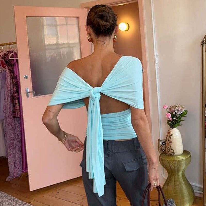 Lyla Tie-Front Ruched Top