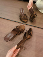 Veronica Bow-Detail Heeled Mules