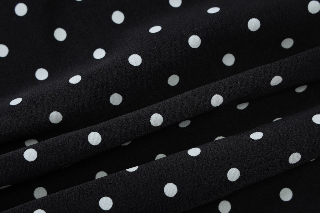 Polka Dot Scarf Detail Maxi Dress