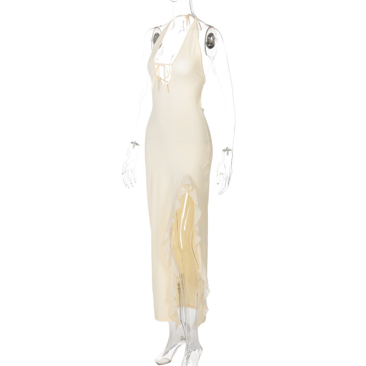 Veda Halter Slit Maxi Dress