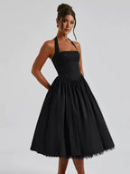 Etta Bow-Tie Halter Maxi Dress