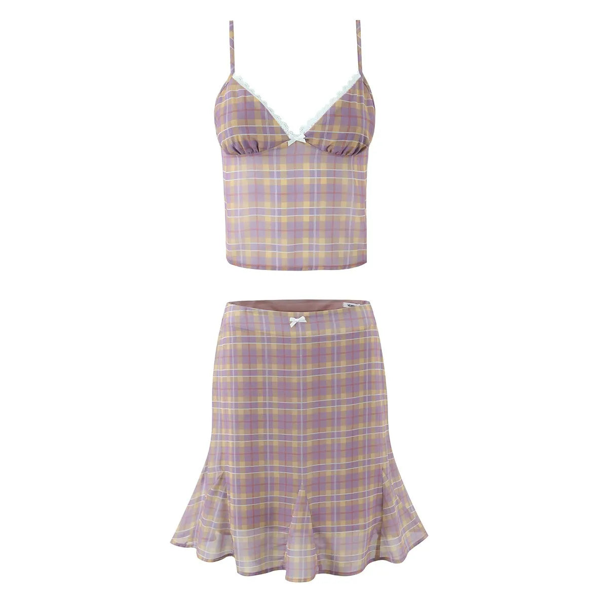 Mila Lace Trim Cami & Mini Skirt Set