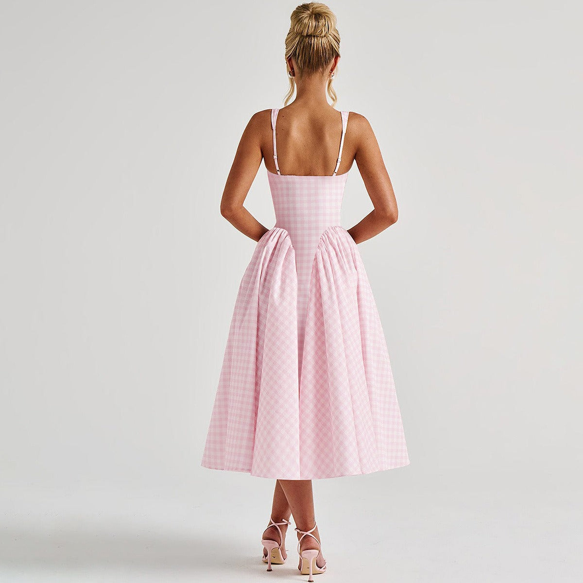 Althea Gingham Midi Dress