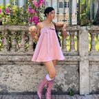 Nil Strapless Bow Tie Mini Dress