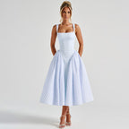 Althea Gingham Midi Dress