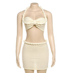 Hana Crochet Mini Skirt Set