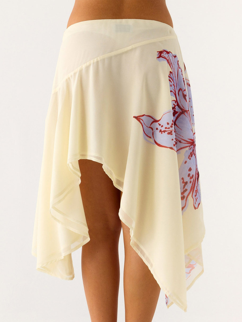 Mei Flow Asymmetric Midi Skirt