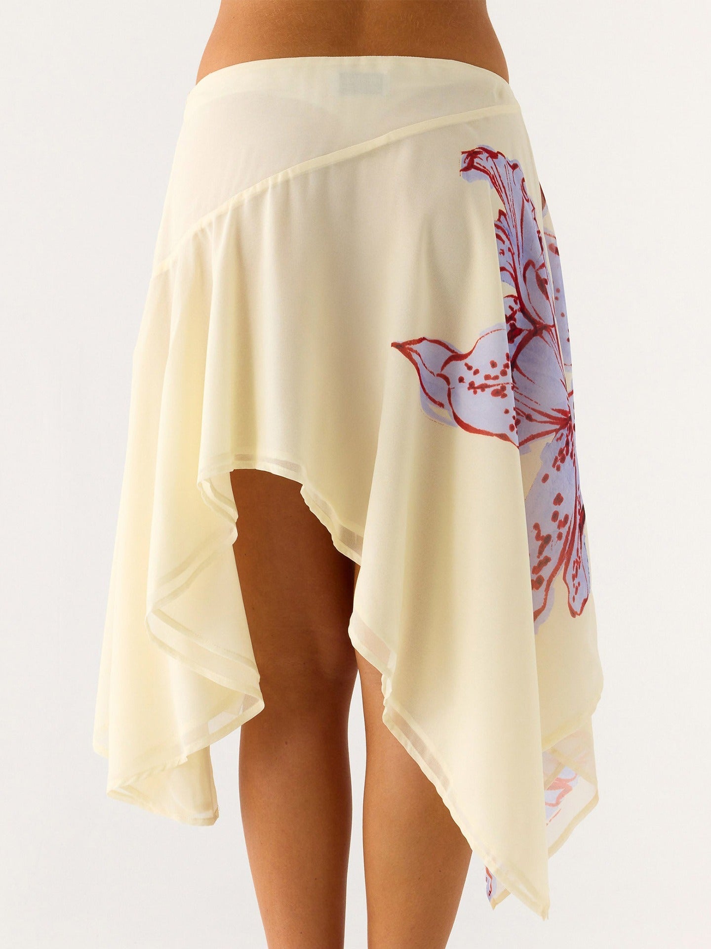 Mei Flow Asymmetric Midi Skirt
