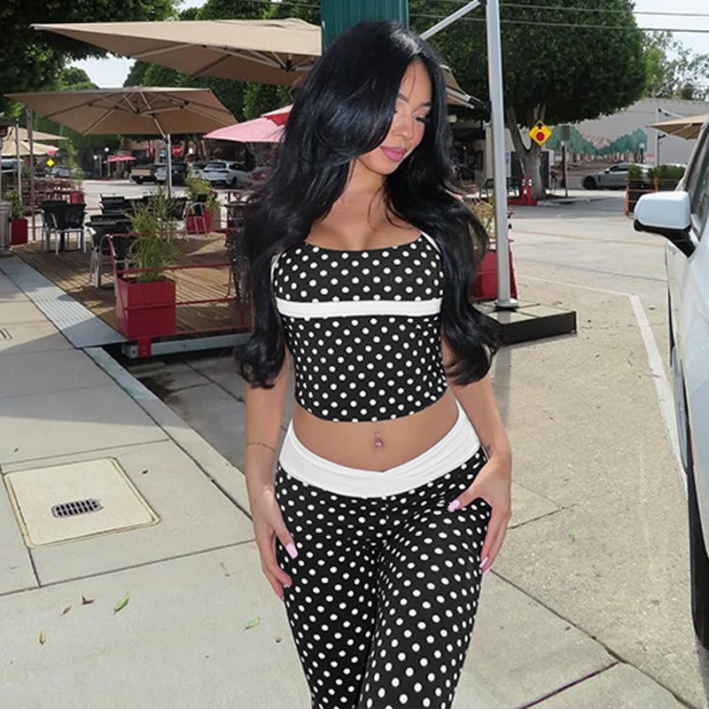 Noemi Polka Dot Flare Pants Set