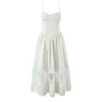 Reina Vintage Floral Lace Maxi Dress