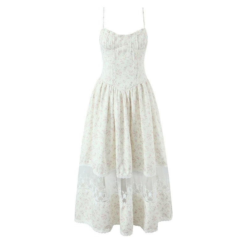 Reina Vintage Floral Lace Maxi Dress