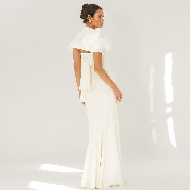 Ruela Scarf Neck Maxi Dress