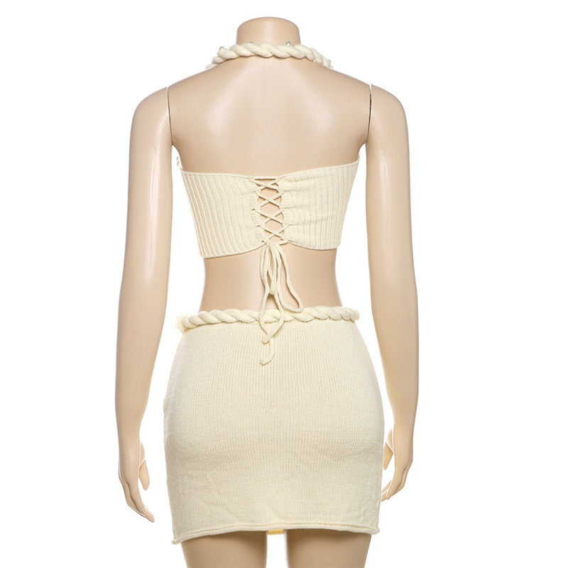 Hana Crochet Mini Skirt Set