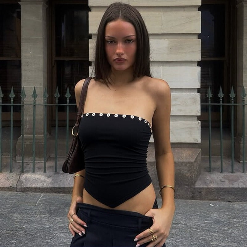 Amina Strapless Ruched Corset Top