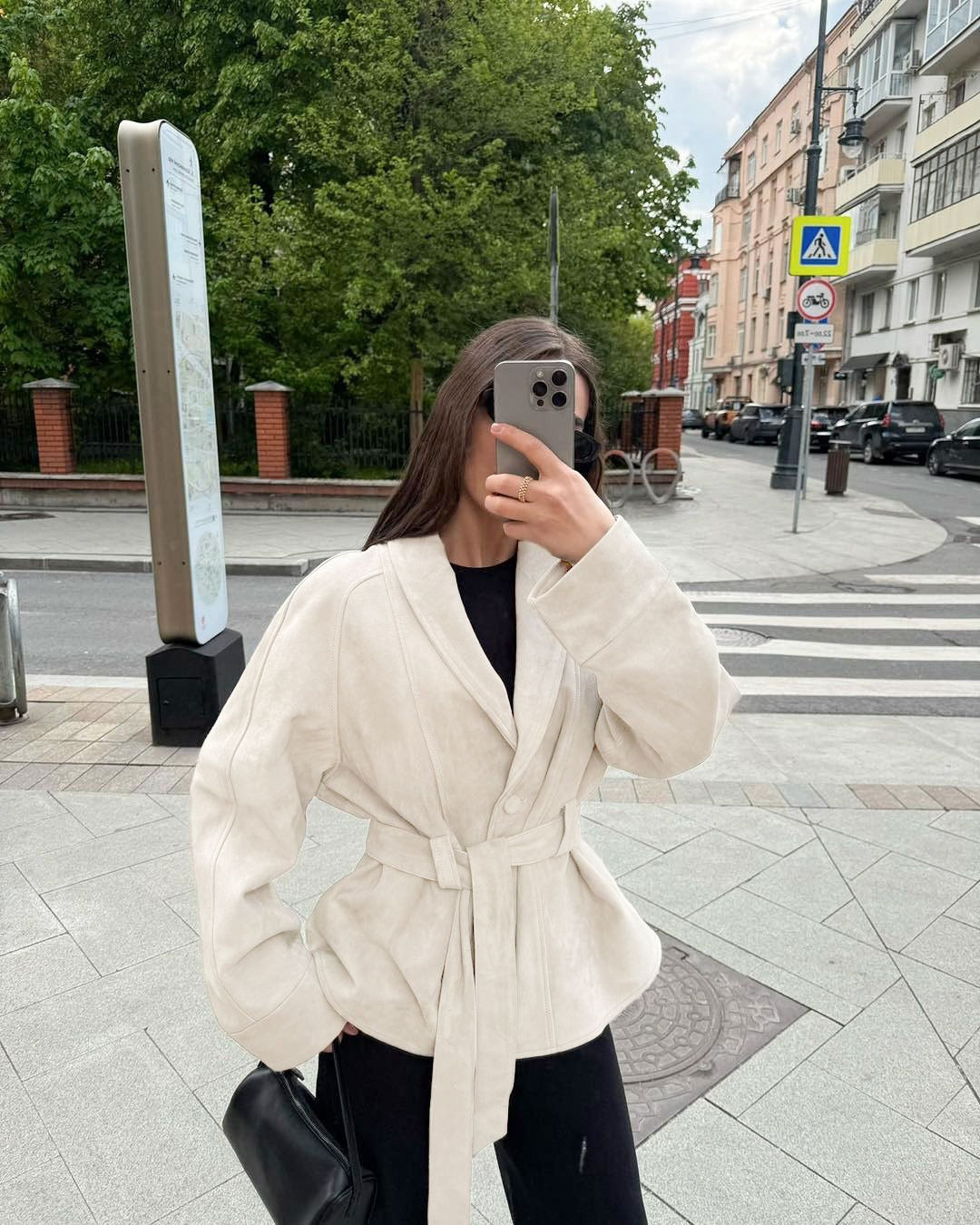 Kaia Belted Shawl Collar Blazer Jacket