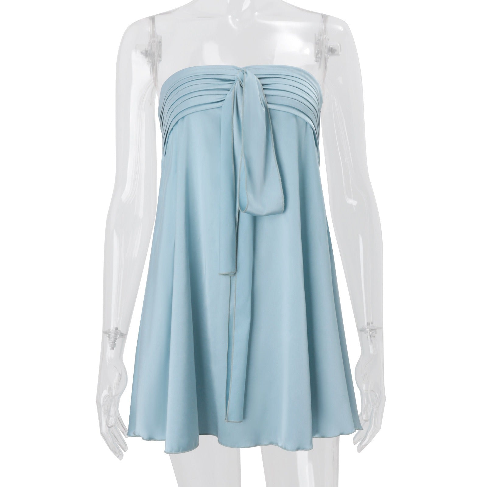 Nil Strapless Bow Tie Mini Dress