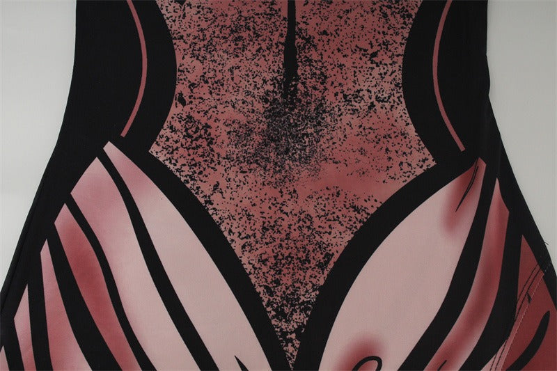 Imogen Abstract Print Strapless Maxi Dress