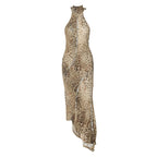 Esme Leopard Halter Maxi Dress