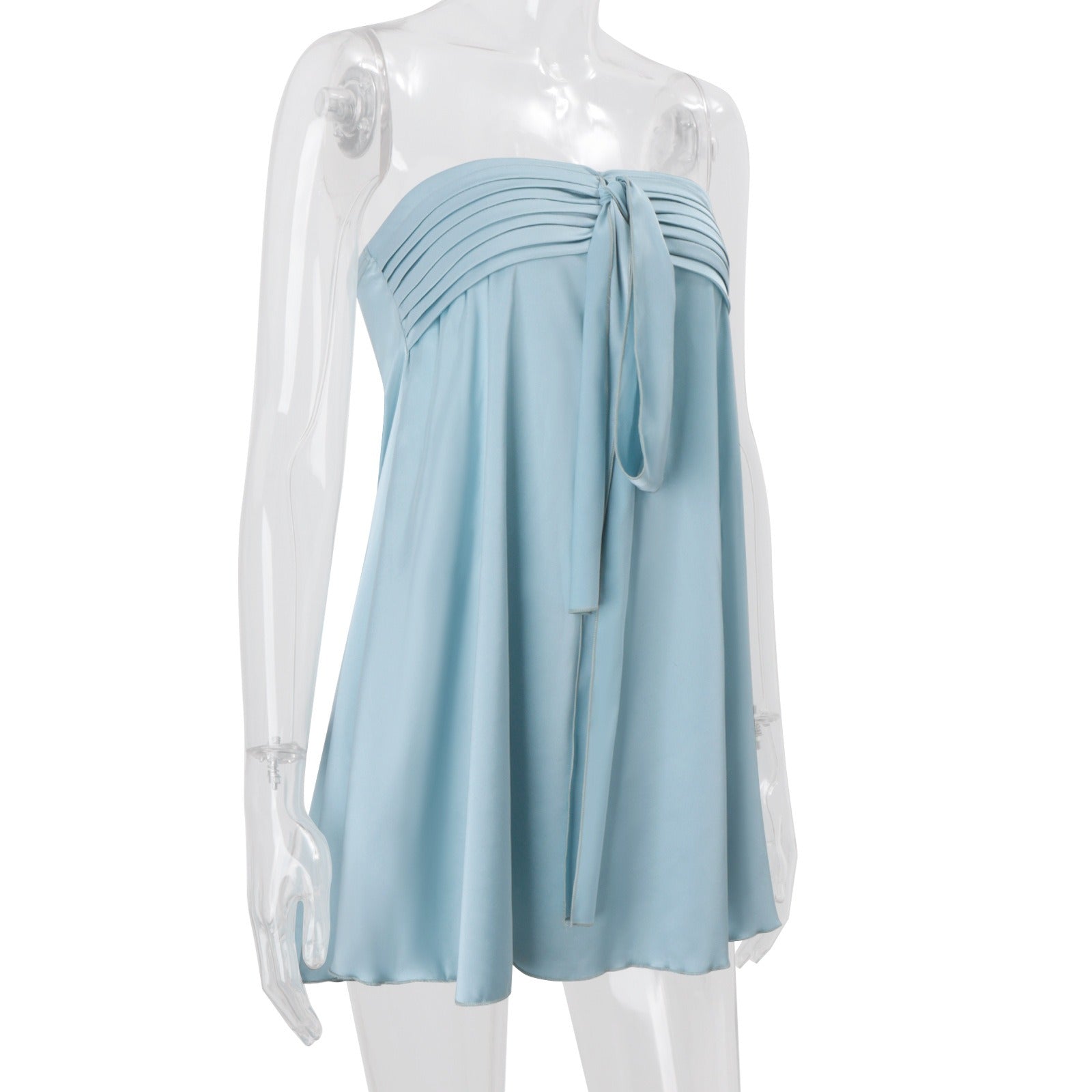 Nil Strapless Bow Tie Mini Dress