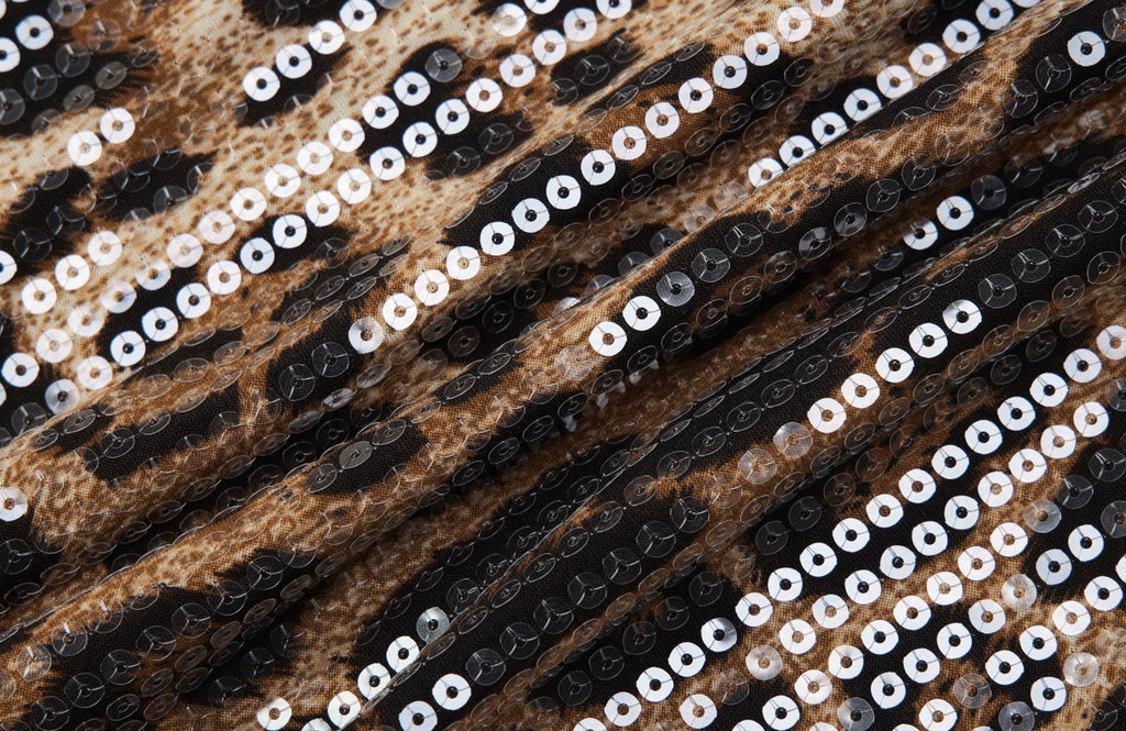 Celine Leopard Sequin Mini Dress