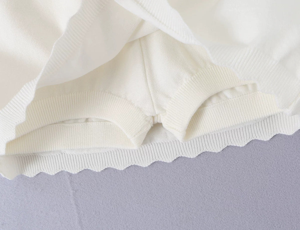 Hattie Eyelet Knit Top & Mini Skirt Set