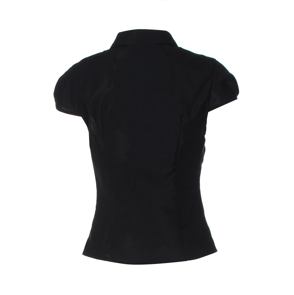 Soraya Ruched Front Button-Up Fitted Top