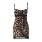 Celine Leopard Sequin Mini Dress