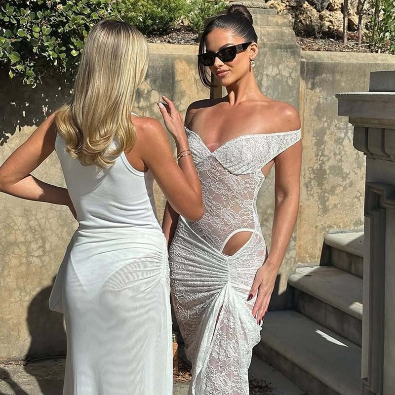 Nora Lace Bodysuit & Maxi Skirt Set