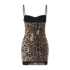 Celine Leopard Sequin Mini Dress