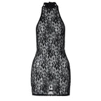 Elisa Lace Halter Mini Dress