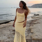 Lace Trim Cami Top & Maxi Skirt Set