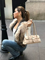Vintage Studded Shoulder Bag