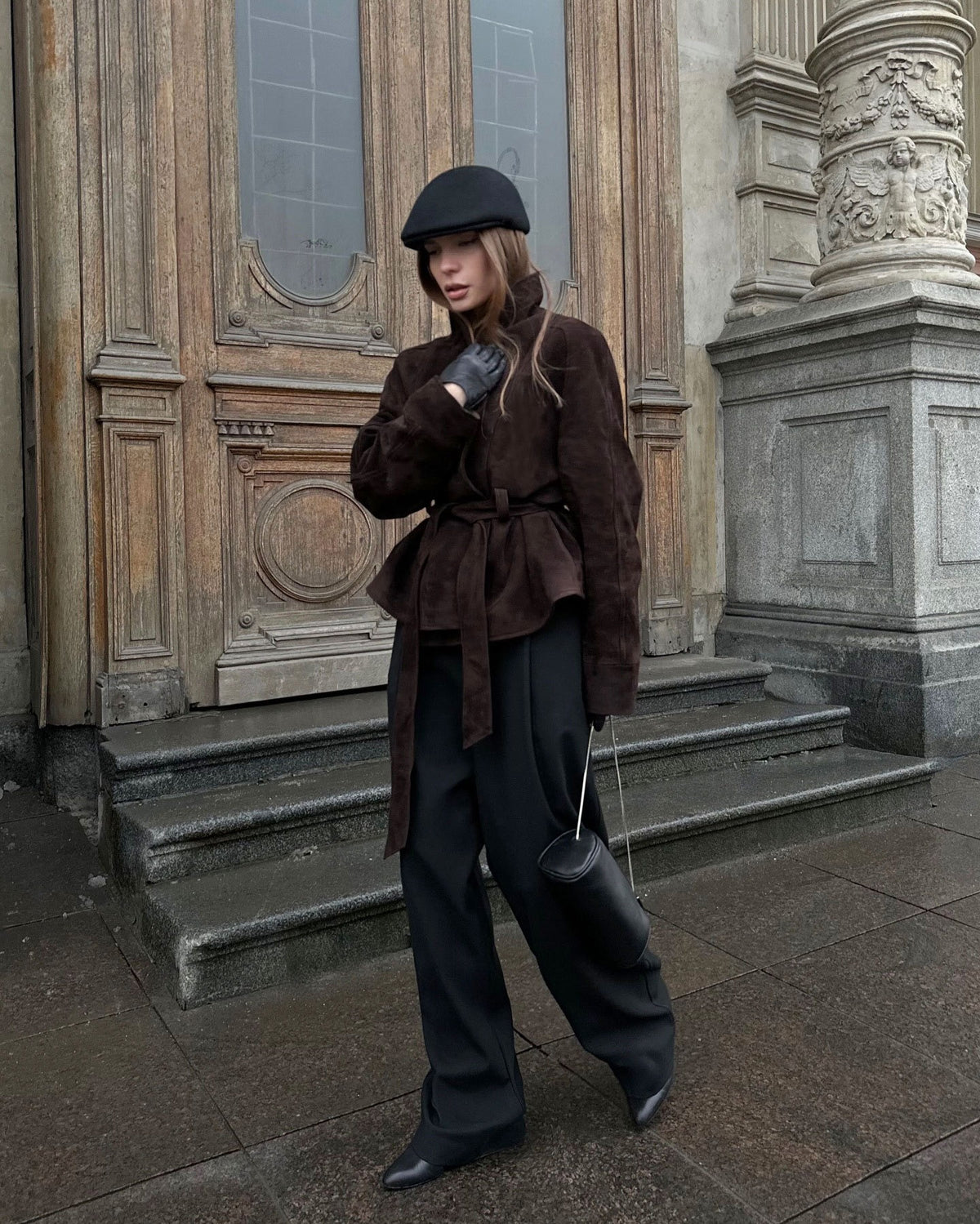 Kaia Belted Shawl Collar Blazer Jacket
