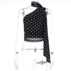 One-Shoulder Choker Top