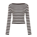 Ione Striped Knit Long Sleeve Top