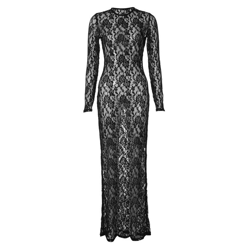 Sora Sheer Lace Maxi Dress