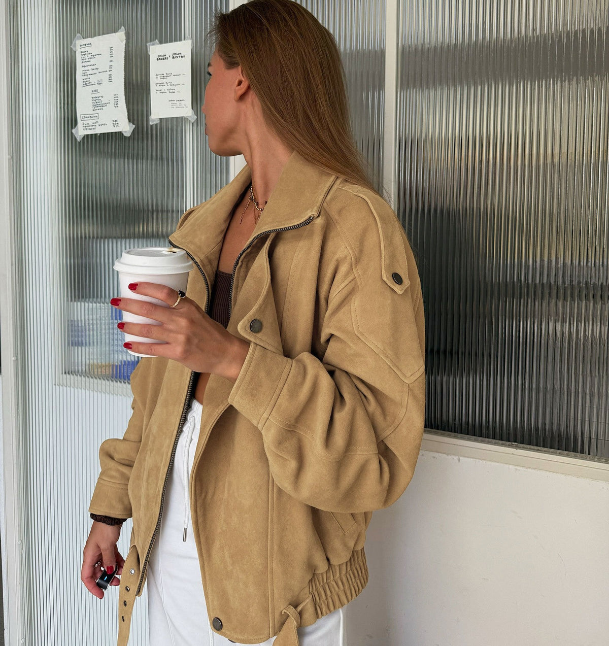 Tessa Utility Suede Jacket