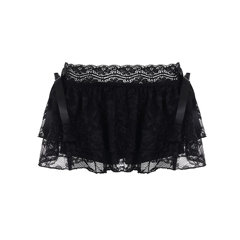 Danica Lace Ruffle Mini Skirt