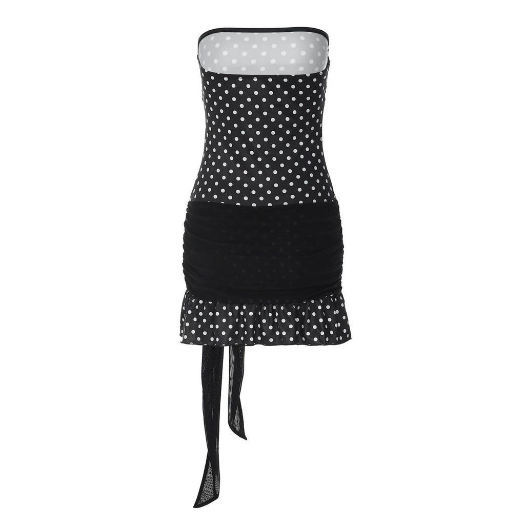 Hana Polka Dot Strapless Mini Dress