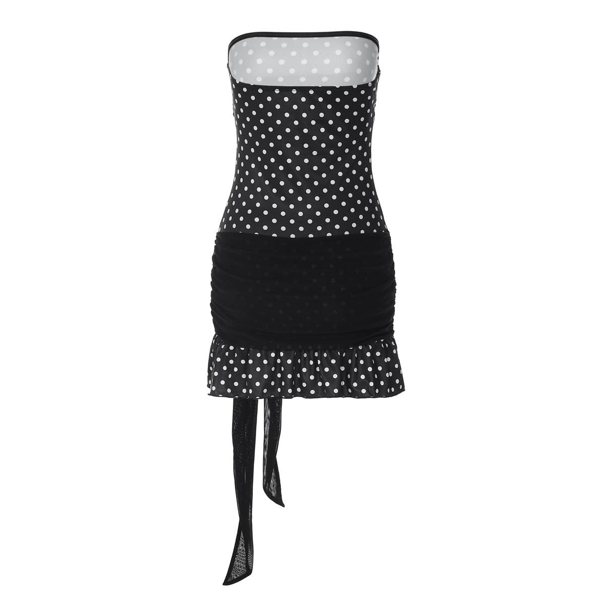 Hana Polka Dot Strapless Mini Dress