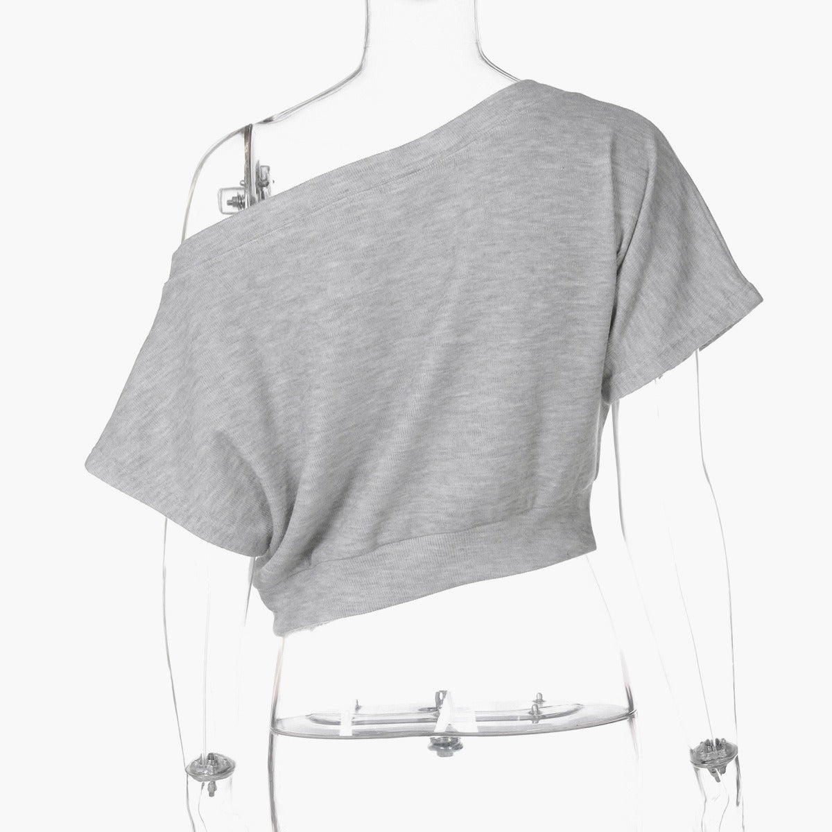 97 Off-Shoulder Cropped Sweatshirt