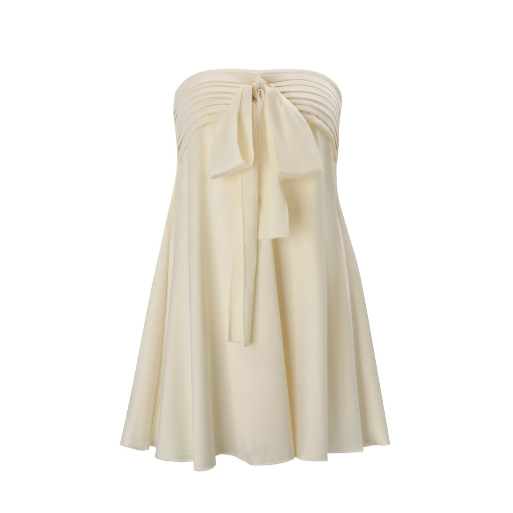 Nil Strapless Bow Tie Mini Dress
