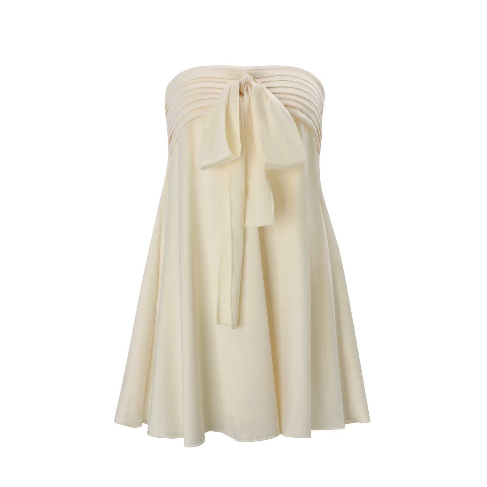 Nil Strapless Bow Tie Mini Dress
