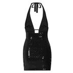 Anais Sequin Halter Mini Dress