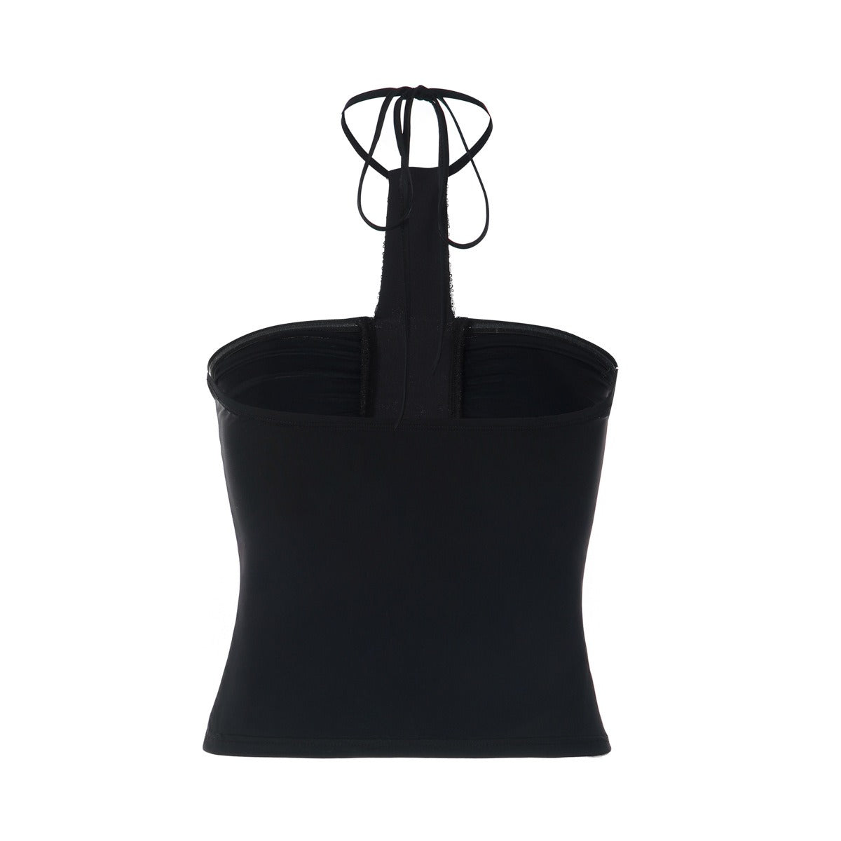 Yasmin Sequin Trim Halter Tube Top