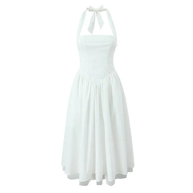 Etta Bow-Tie Halter Maxi Dress