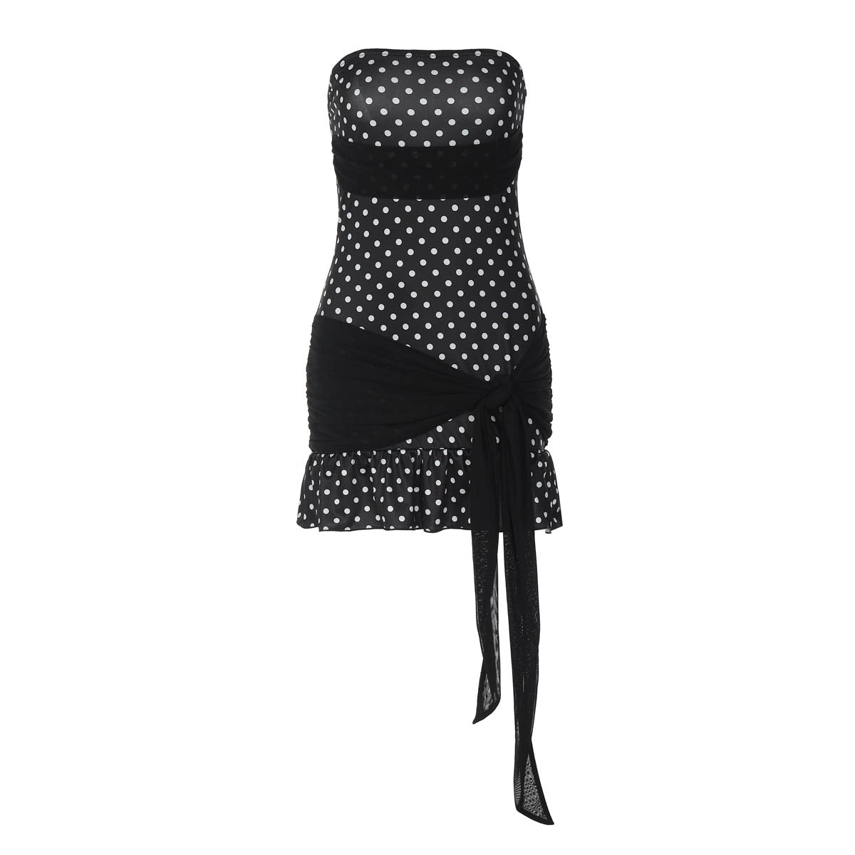 Hana Polka Dot Strapless Mini Dress
