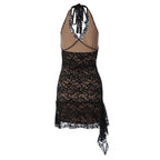 Vivien Lace Halter Mini Dress